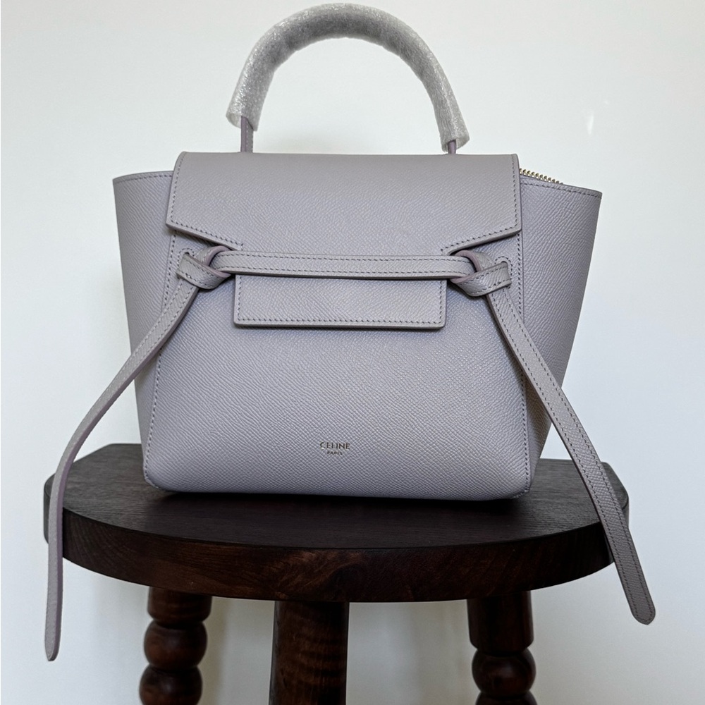 Celine Nano Belt Bag in Lavender Grey